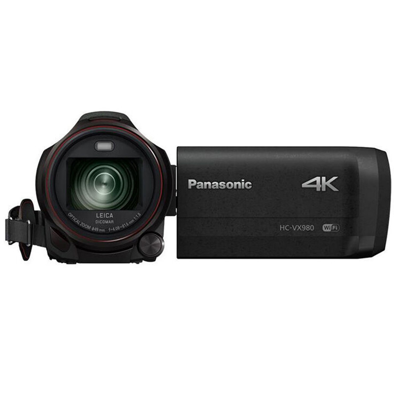 松下(Panasonic) VX980家用/直播4K高清数码摄像机 /DV/摄影机/录像机 3英寸触屏黑色829万像素