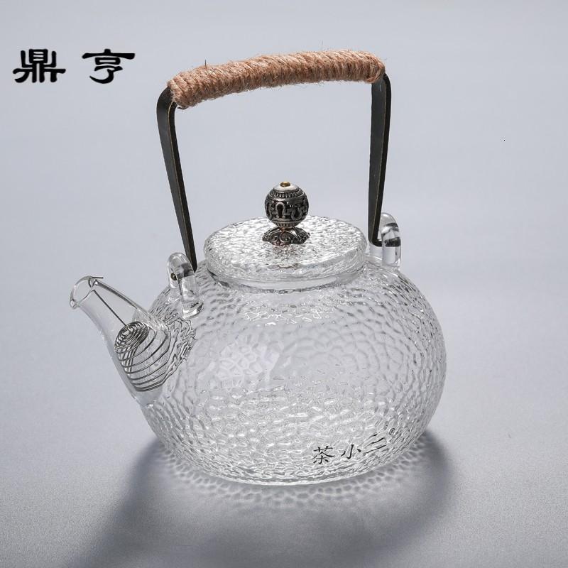 鼎亨耐热玻璃整套功夫茶具套装简约泡茶器透明侧把茶壶茶杯茶道家