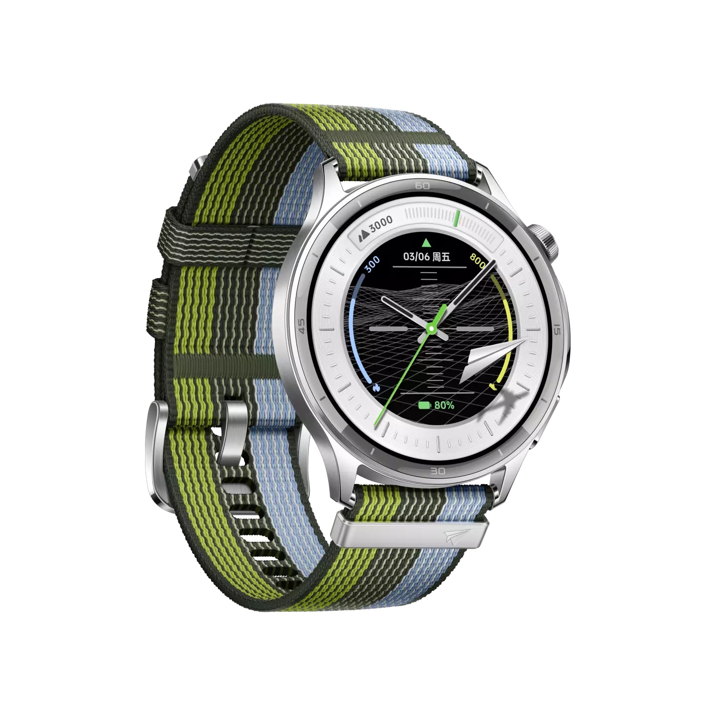 [智能手表]OPPO Watch S OWW262 跃动绿茵 CN高清大图