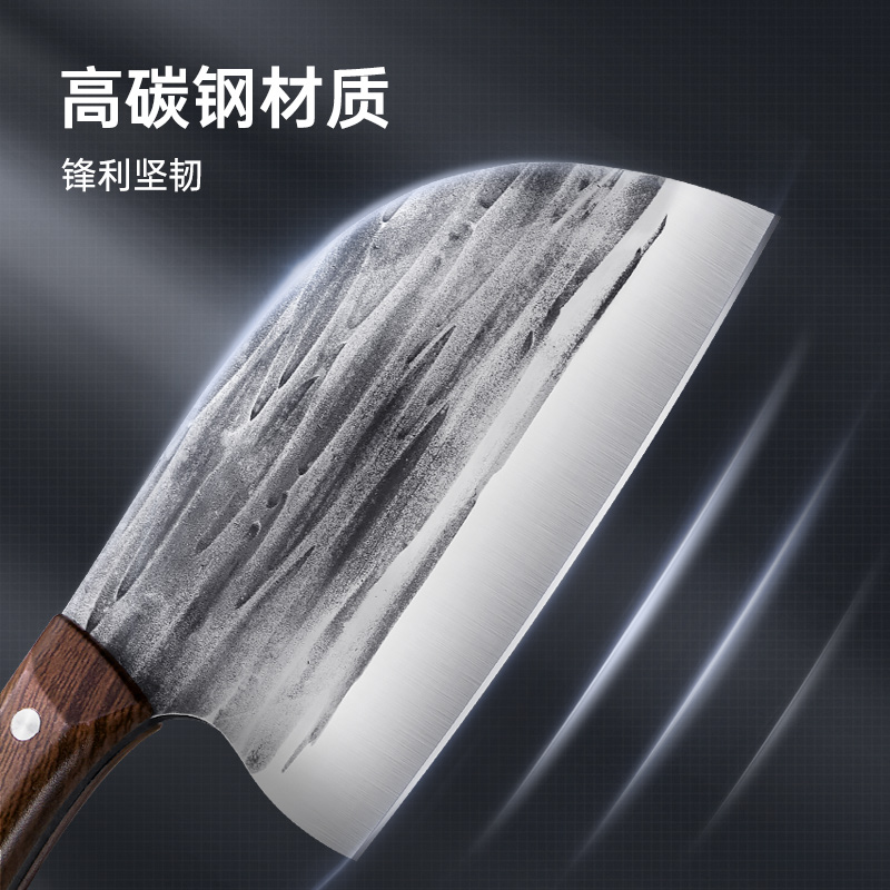 炊大皇 古法锻打切片刀 带磨刀石 菜刀GF01高清大图