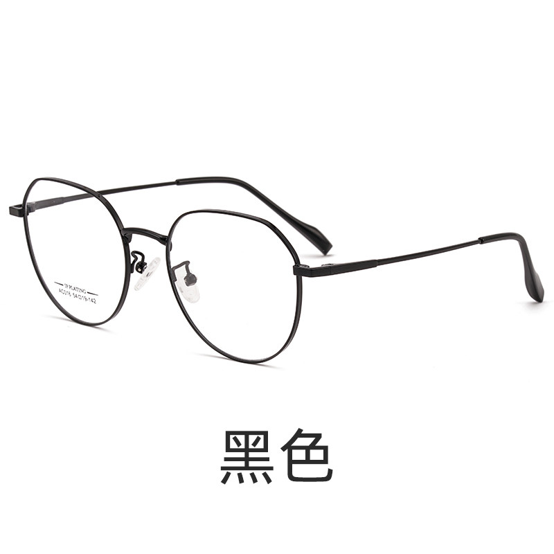 尚境新款近视镜时尚金属眼镜双色复古圆框眼镜架男女通款近视眼镜高清大图