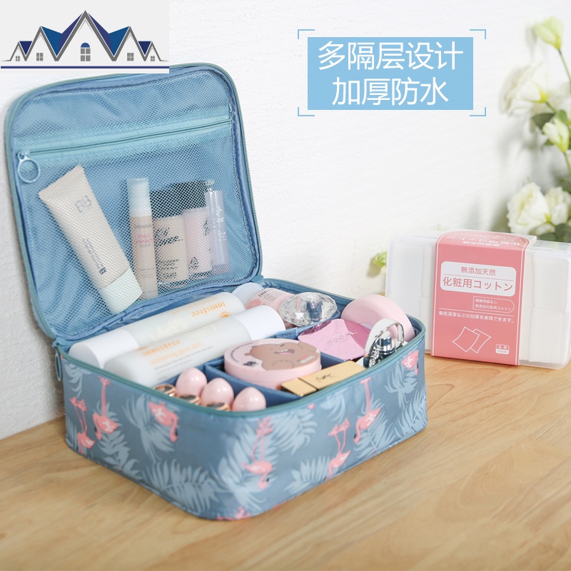 网红化妆包ins风超火小号便携大容量化妆袋少女心洗漱品收纳盒 三维工匠收纳包高清大图