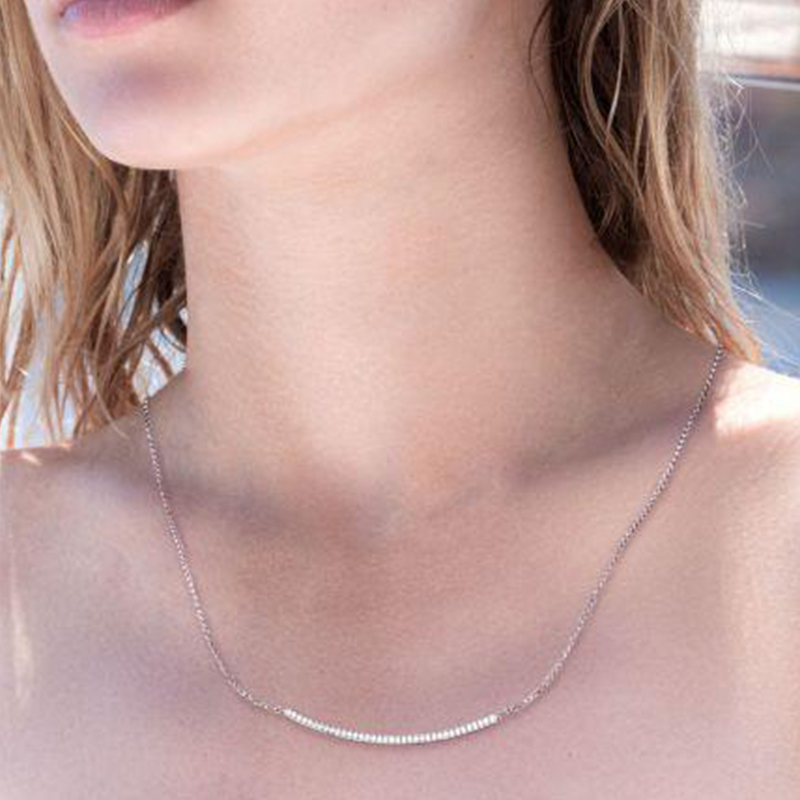 APM Monaco项链时尚锁骨链S925银吊坠ins简约气质颈链AC2945OX高清大图