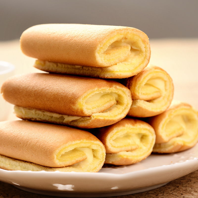 盼盼瑞士卷早餐面包休闲零食营养糕点小吃下午茶点心 香橙味240g -单包*2高清大图