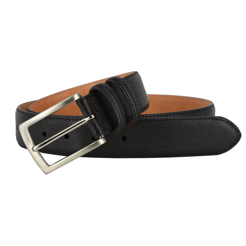 mascomma头层牛皮针扣男士篮球纹皮带腰带黑色8d10383blk