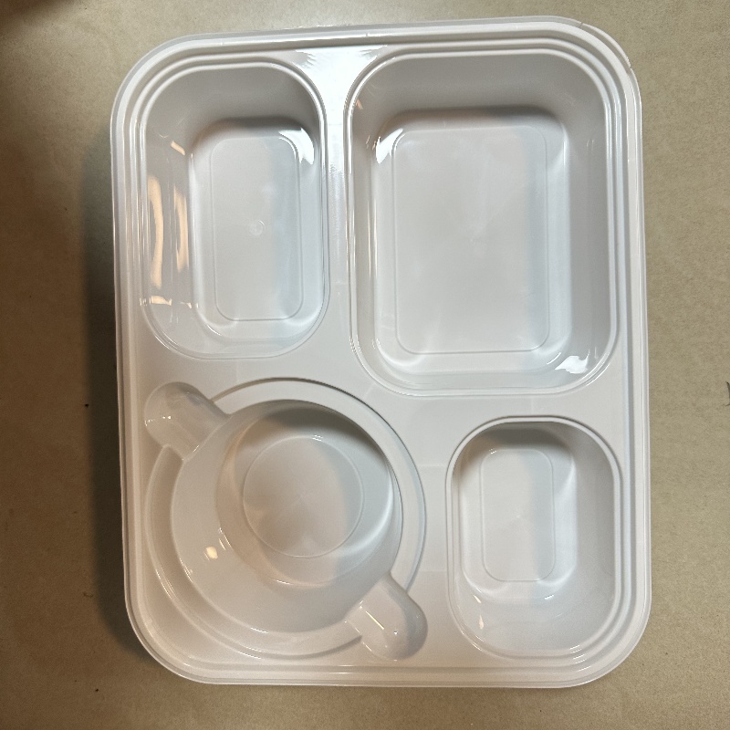 金胜星一次性锁扣四格餐盒 1100ml 100套/箱高清大图