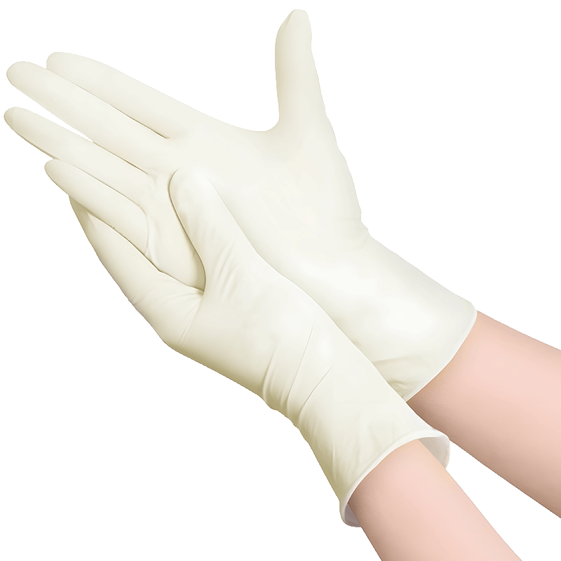 秝客(lefeke)医用手套检查用乳胶手套 m盒*2无粉一次性耐用耐磨高弹性