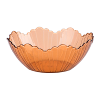 茶花(CHAHUA) 1034 花式水果盘干果零食糖果盘 咖啡色 2个装