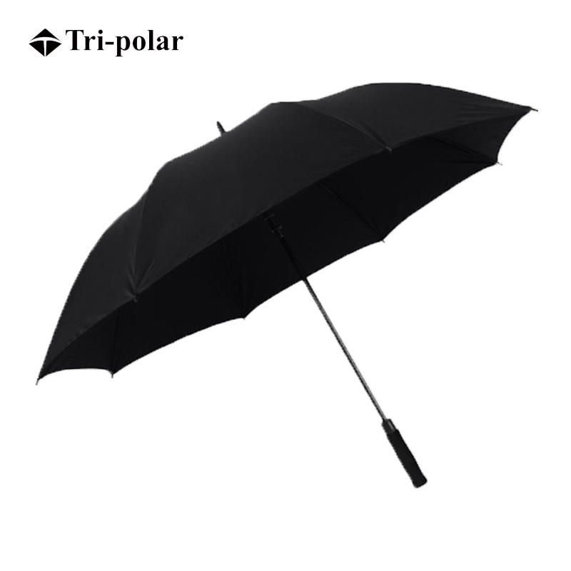 三极户外(Tripolar) TP7001 商务伞户外遮雨全自动双层直柄加厚30寸黑色雨伞