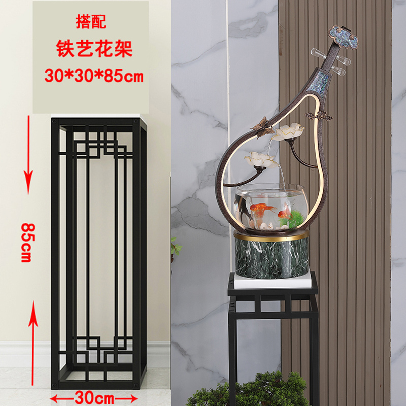 创意鱼缸流水摆件循环水客厅玄关电视柜桌面家居饰品招财开业礼品