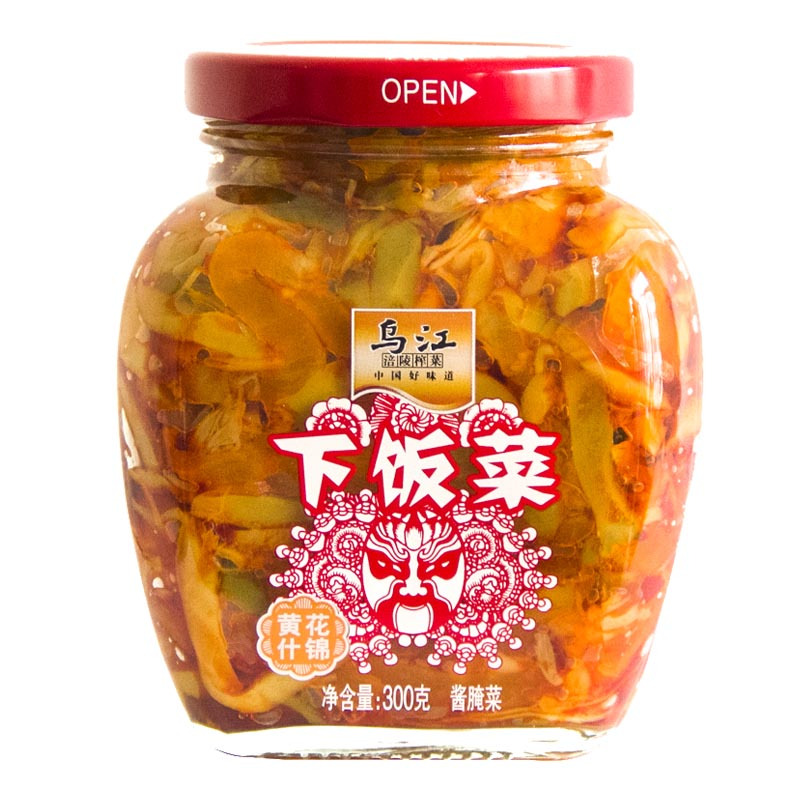 乌江黄花什锦下饭菜300g 瓶装 微辣 榨菜酱菜下饭菜 面条泡面包子好搭档 吃饭拌面 居家常备