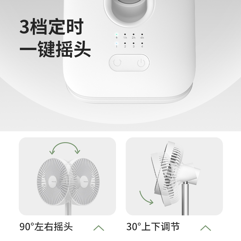 几素 (JS) 夹子摇头风扇 Life7(FA13R)-8000mAh 白色高清大图