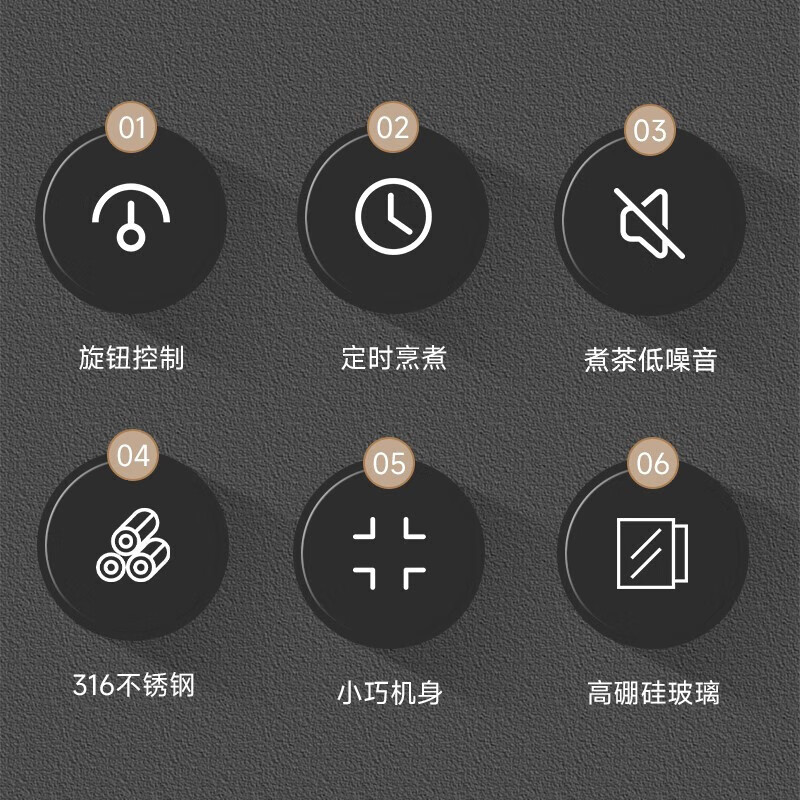 only&homemini煮茶机 便携养生壶迷你煮茶器烧水壶小型办公室全自动家用KL-ZC-01高清大图