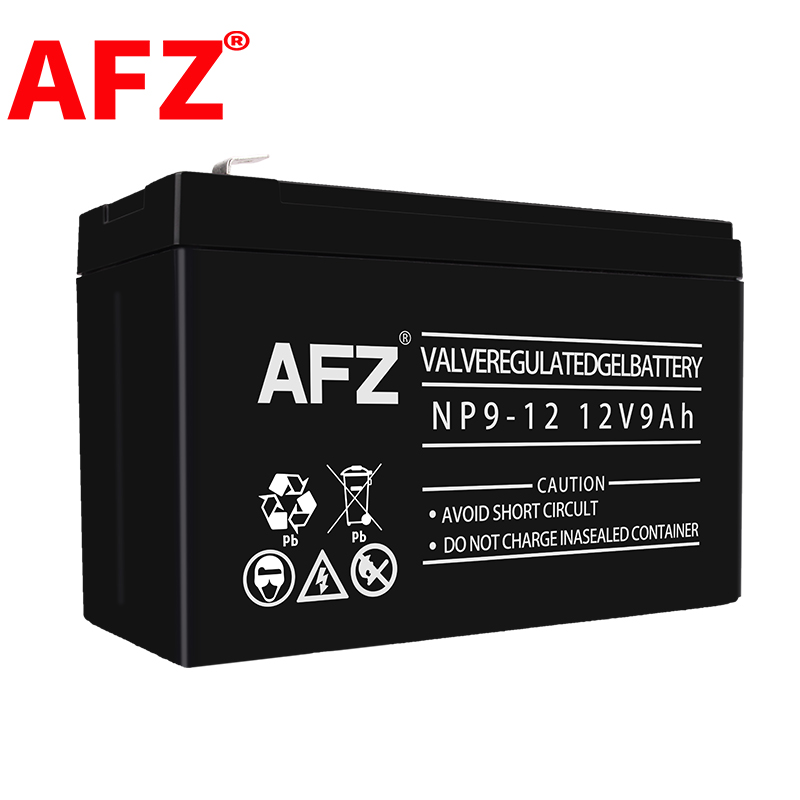 AFZ电瓶12V9AH胶体免维护蓄电池应急照明通信UPS直流屏门禁NP9-12高清大图