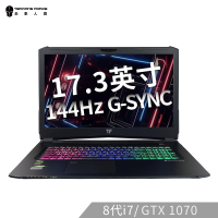 未来人类T700 17.3英寸144HZ电竞屏游戏本笔记本电脑（i7-8750H 16GB 512GB+1TB GTX1070 8GB RGB键盘）