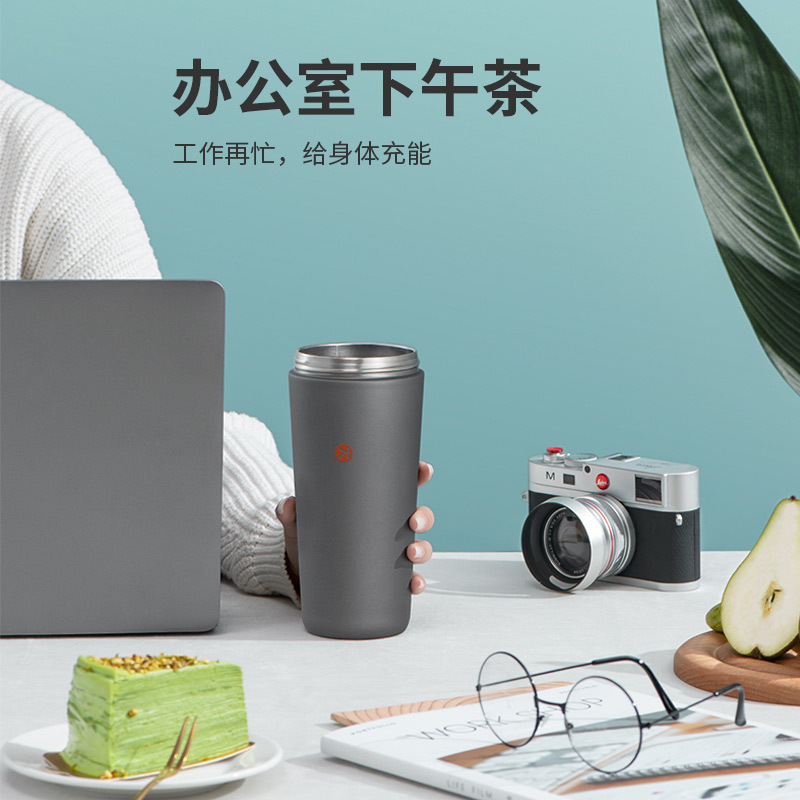 利仁(liven)榨汁机家用迷你水果汁杯原汁机电动无线充电便携式果汁机榨汁机双层不锈钢K-11