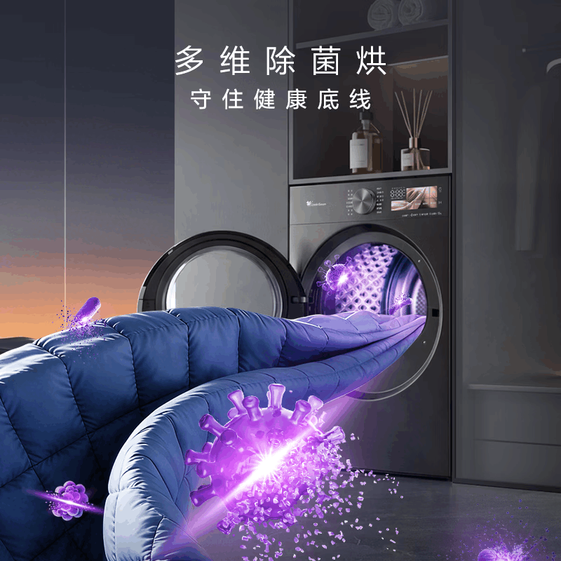 小天鹅小乌梅5.0跨代机皇 双转子热泵烘干机家用烘衣服 10KG变频 蒸汽护理 TH10K60图片