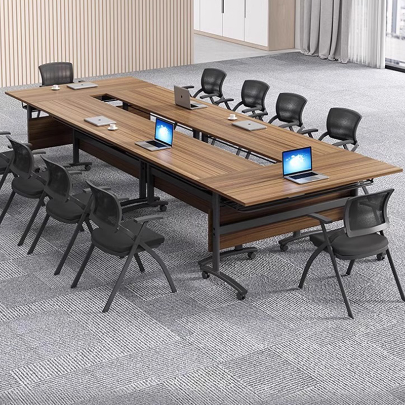 质凡折叠培训桌可移动拼接条桌1400*500*750高清大图