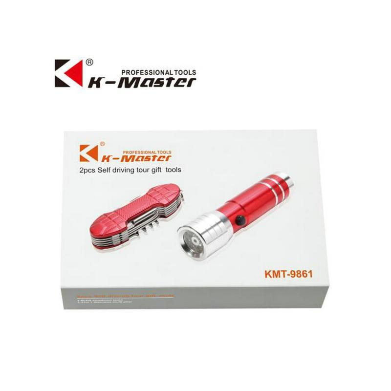 凯马特K-Maste 2件套自驾应急工具小刀刀具手电筒照明 KMT-9861
