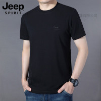 JEEP SPIRIT吉普2025夏季圆领男士短袖T恤舒适棉百搭打底衫