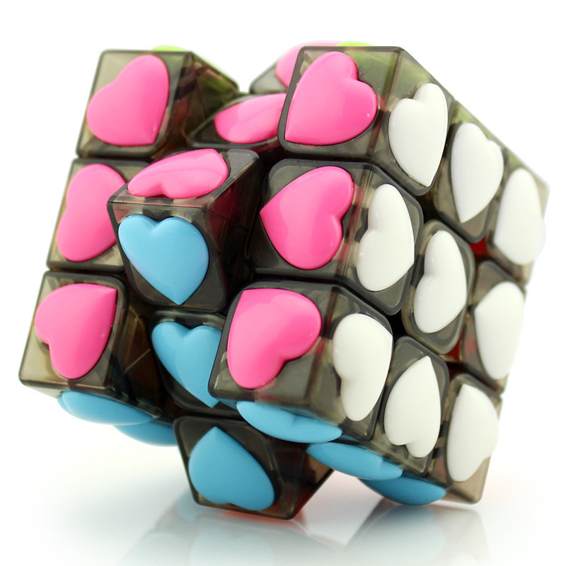 永骏爱情魔方三阶爱情3阶心形图魔方专业比赛手感好益智玩具yj8311
