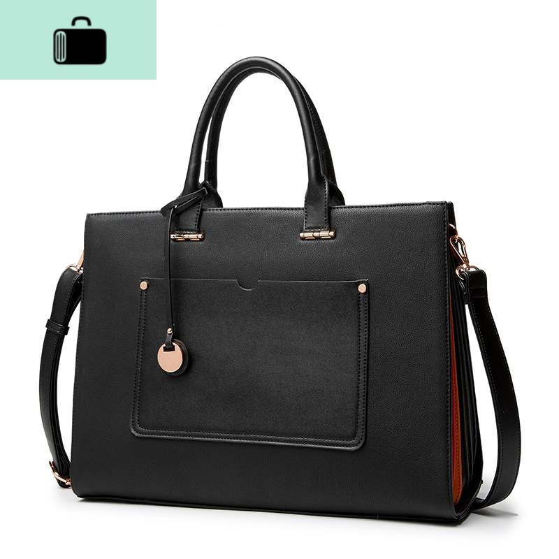 公文包女手提职业女士时尚韩版商务办公a4文件包电脑包14寸大容量new