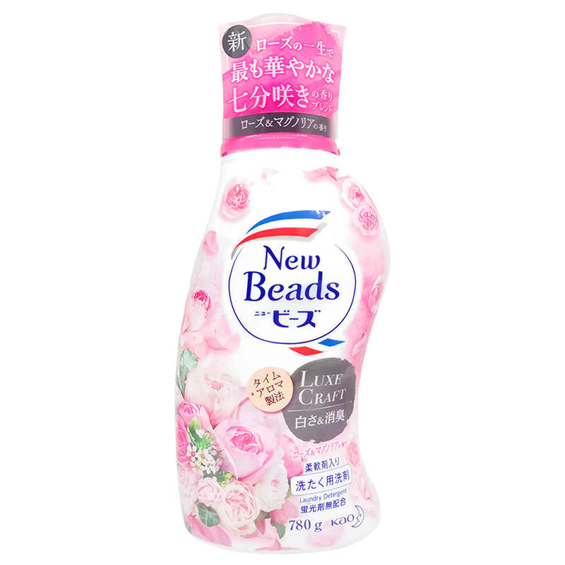 日本进口花王洗衣液玫瑰铃兰花果香味持久洁净天然无荧光柔顺替换 新版740g玫瑰花香【1瓶】