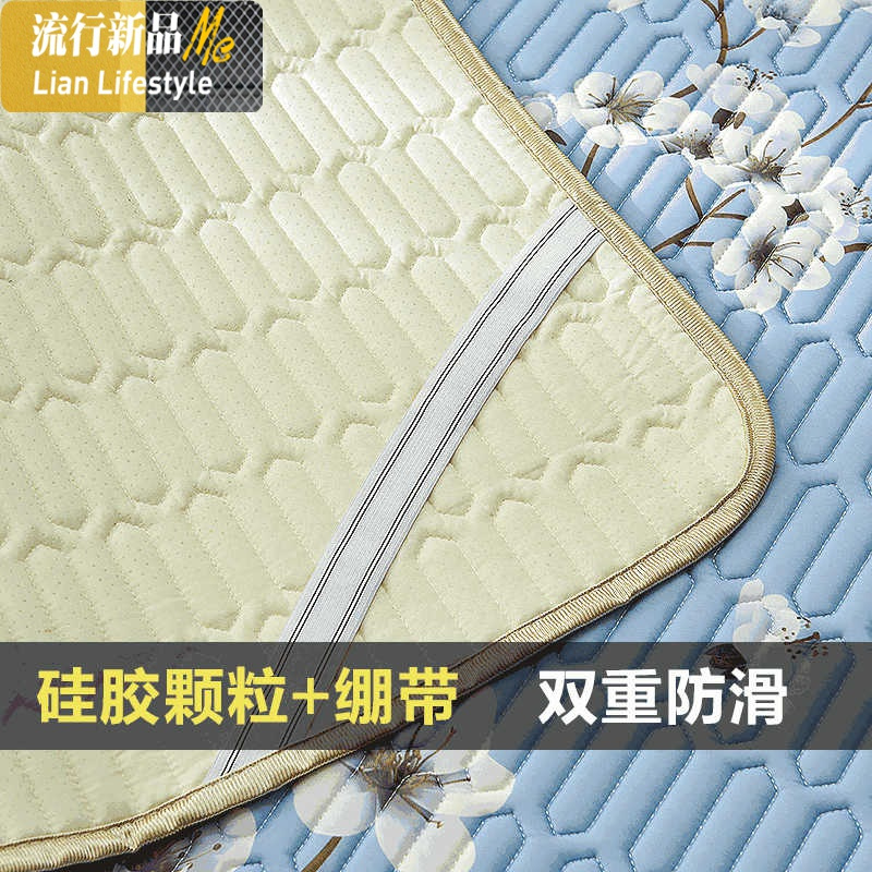 泰国乳胶凉席三件套凉感丝空调软席子1.5冰丝1.8床水洗夏季 三维工匠凉席/凉枕
