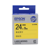 爱普生 LK-6YBW 强粘标签色带 24mm 黄底黑字