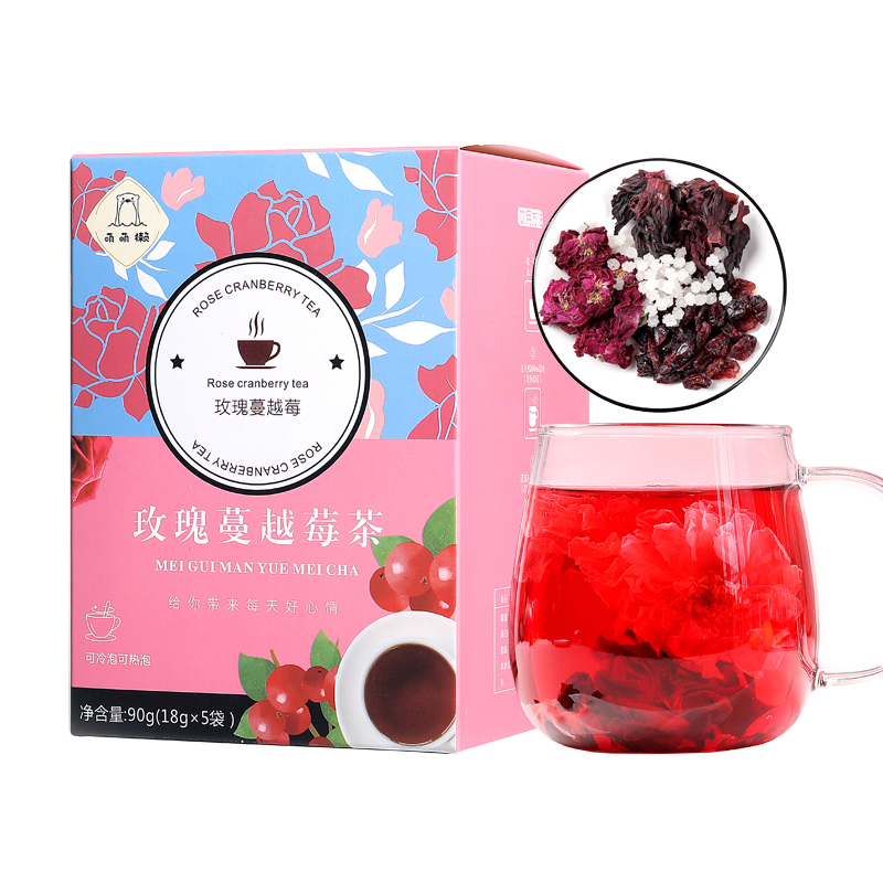 萌萌獭花草茶 买2送梅森杯 萌萌獭玫瑰蔓越莓茶组合花茶玫瑰花洛神花90g 价格图片品牌报价 苏宁易购萌萌獭冲饮旗舰店