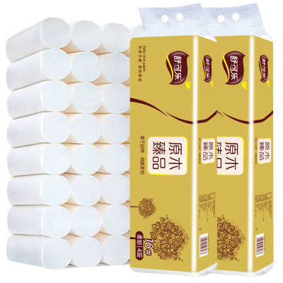 舒可乐卷纸卫生纸家用餐巾纸实惠装无芯纸巾厕所纸16卷/提