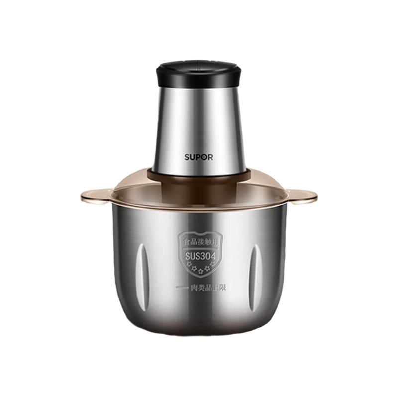 苏泊尔(SUPOR) 防塞肉不锈钢机身 500W大功率 S型立体四叶刀片 3L家庭大容量 绞肉机 JRD06