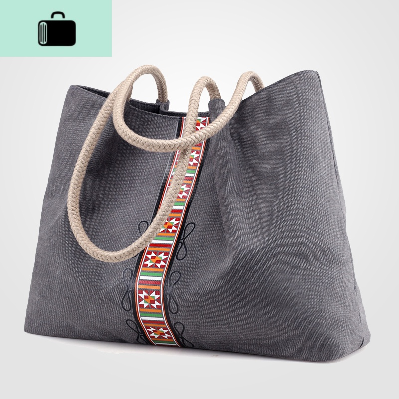 新款女包帆布包文艺范休闲包韩版女士单肩包手提大包购物袋式包包new