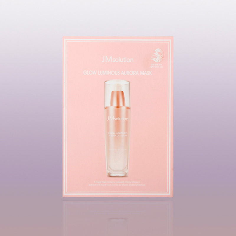 [重现少女嫩白]JMsolution 肌司研 欧若拉水光樱花 提亮抗皱 面膜 10片/盒 均匀肤色