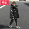 可莉允男童加绒加厚棉服冬款2022新款儿童冬季亮皮棉衣中大童休闲外套潮