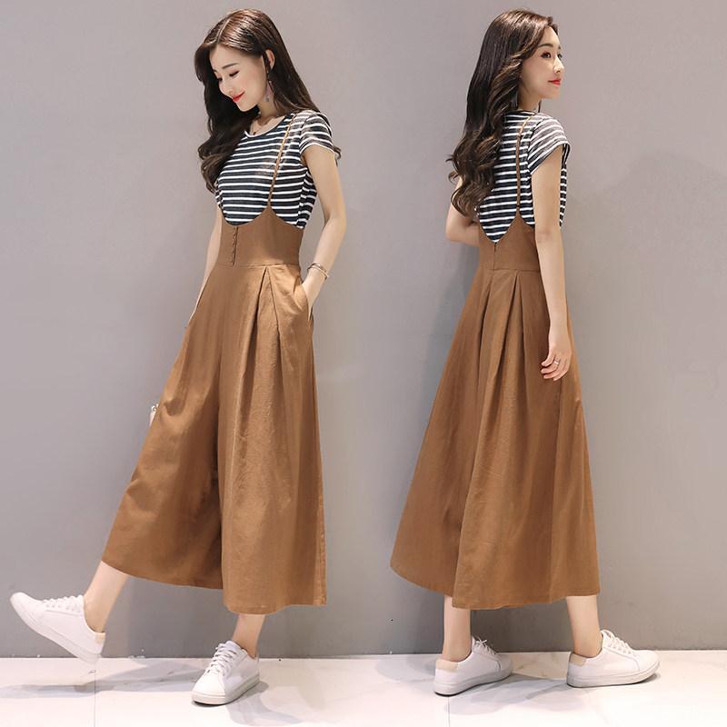 气质淑女裙裤背带裙港味套装夏装女士新品女装时尚矮个子两件套潮