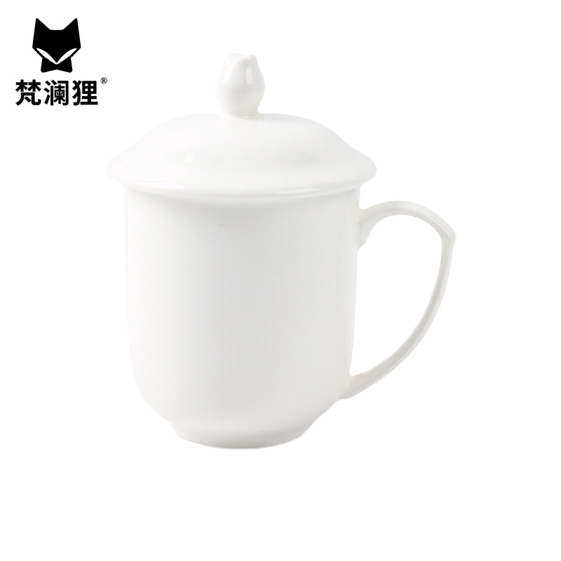 梵澜狸莲花白瓷杯LS17 个高清大图