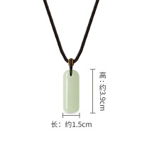 周大福新中式古风和田玉无事牌吊坠配绳男女情侣【多款可选】 GEV14-GEV15 GEV15