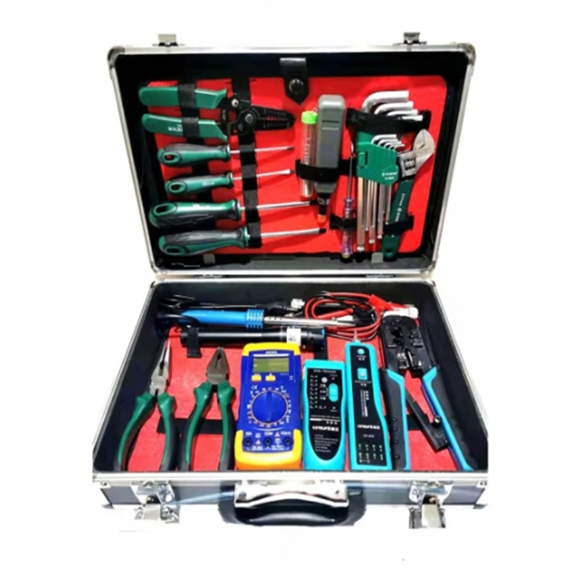 勇夺18件套通信安装弱电网络维护工程组合装维修箱包 工具包 套装