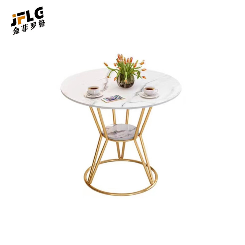 金菲罗格轻奢洽谈桌椅休闲接待桌椅组合 不含安装 80CM单桌