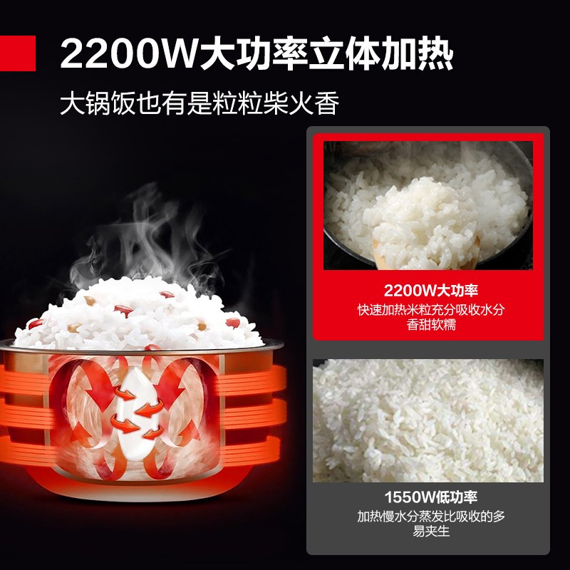 德玛仕DEMASHI商用电饭煲 电饭锅商用大容量16L升食堂饭店定时控温西施锅20-30人适用 WF-D16高清大图