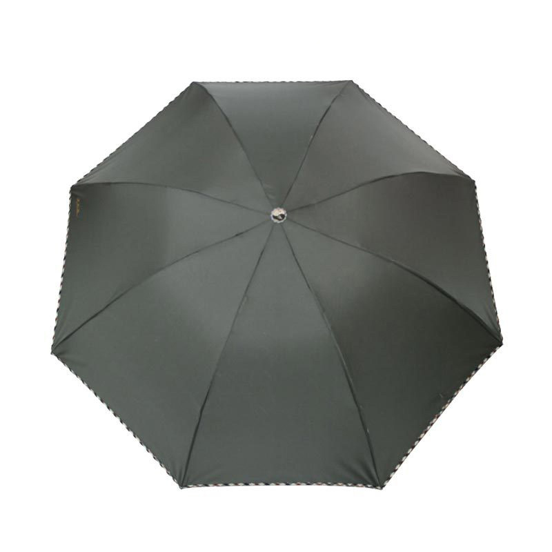 天堂 307E碰击布格子布包边三折商务伞晴雨伞