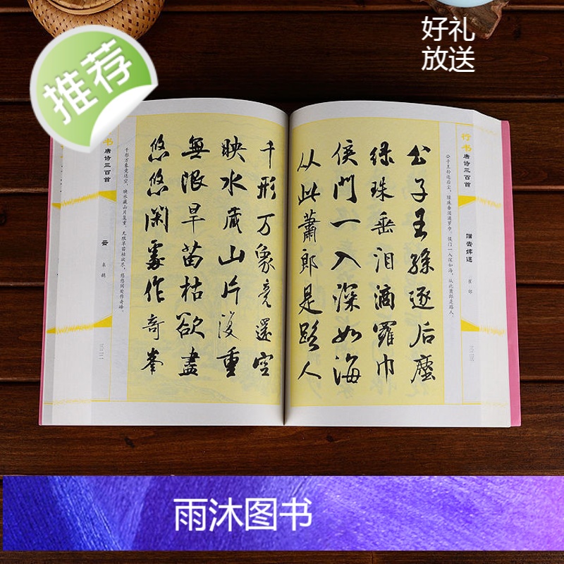 行书唐诗三百首 书法经典临摹范本 行书书法毛笔字帖王羲之颜真卿米芾欧阳询苏轼赵孟頫行书集字品中国行书字典临摹欣赏正版书籍高清大图