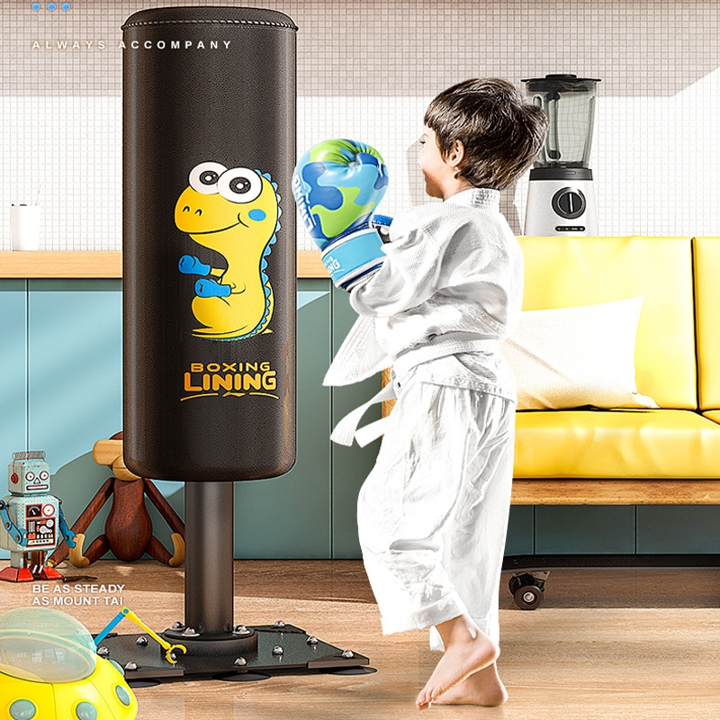 儿童拳击沙袋散打立式家用小孩室内跆拳道训练器材沙包不倒翁视频