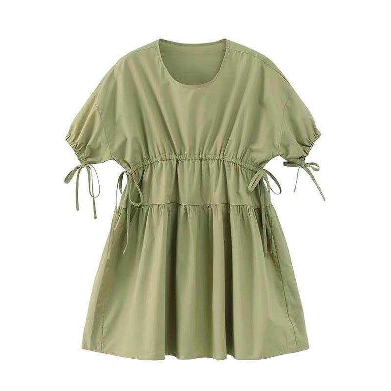 迪鲁奥(DILUAO)哺乳衣新款夏天短袖连衣裙中长款棉麻系带喂奶夏装孕妇裙产前产后图片