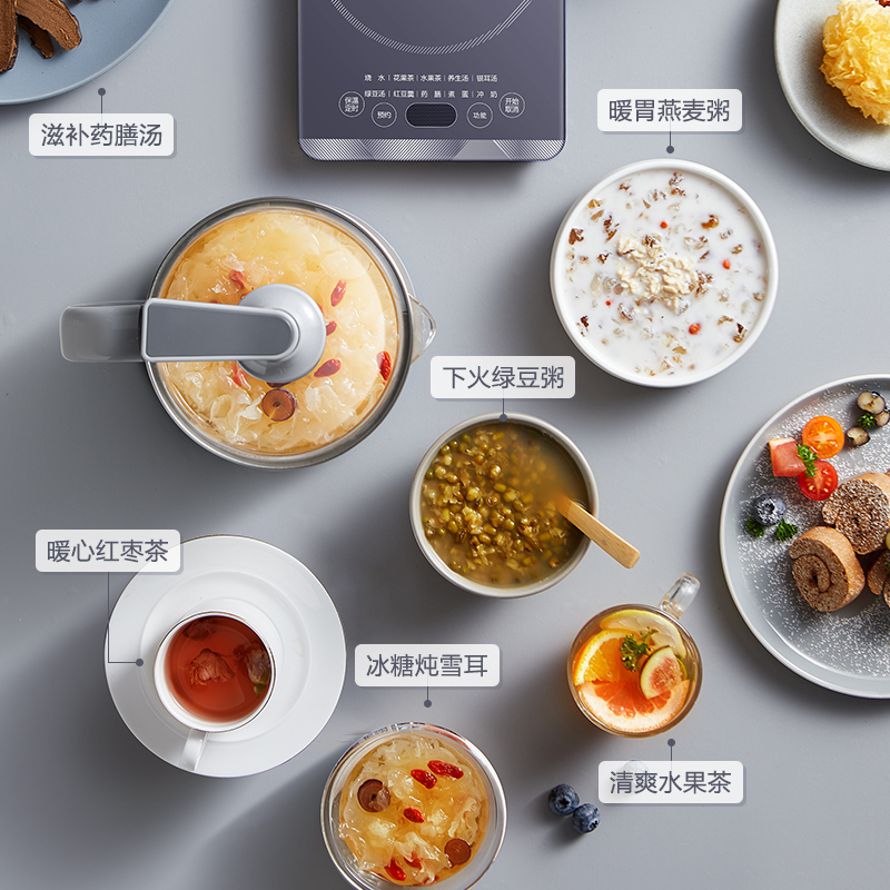 苏泊尔(SUPOR)养生壶 多功能加厚玻璃煮茶器 1.5L 电水壶电热水壶花茶壶煮茶壶 SW-15YJ30A
