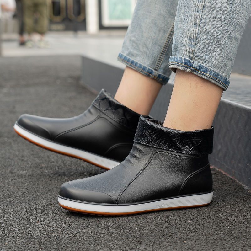 青戈男士雨鞋其他 短筒雨鞋男低帮雨靴时尚潮流水鞋男厨房工作鞋胶鞋