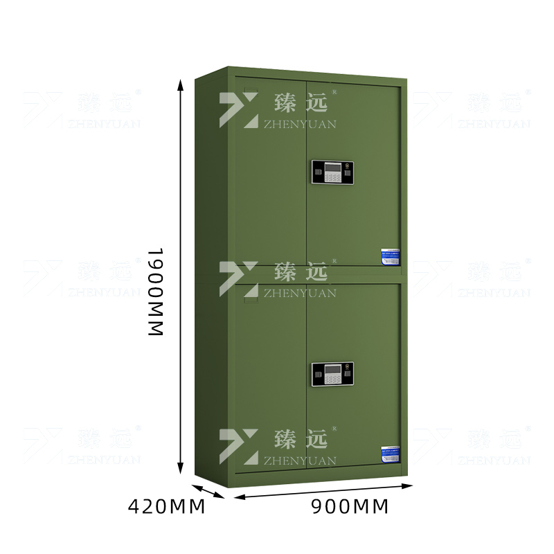 臻远 ZYJJ-80084 保密柜 绿色分双节电子锁 长900*宽420*高1900mm 单位:1台