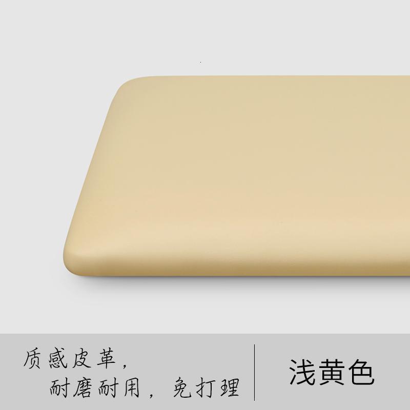 家柏饰(CORATED)轻奢仿软包卡座坐垫定制鞋柜换鞋凳皮垫子四季椅子座垫定做 浅黄色(仿真皮) 咨询客服定做0.1平方【欧松板3cm厚】