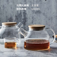 青苹果玻璃茶具茶壶高硼硅玻璃耐热茶壶 明火直烧壶